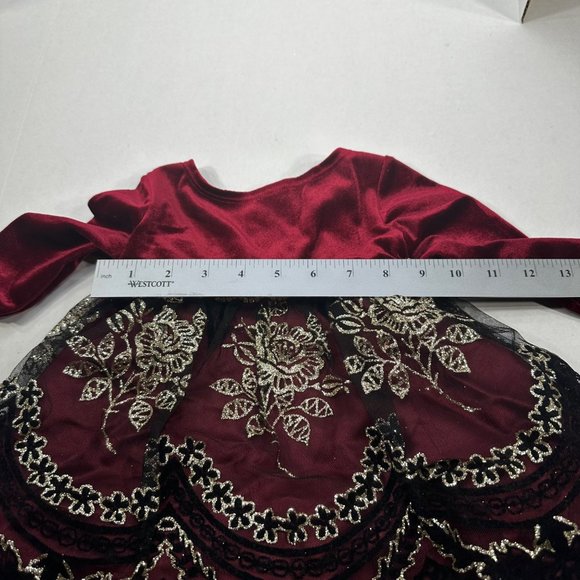 Rare Edition Girl's Size 6-9 Month Dress And Plastic Short Set Red Preowned - Picture 8 of 16